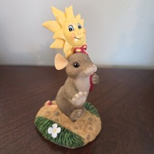 Fitz And Floyd Charming Tails Mouse Figurine Sunny Days Are On The Way With Box